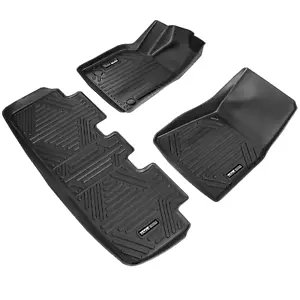 Custom-Fit Automotive Floor Mats for Tesla Model Y 2021-2024 - 3-Piece TPE Liner - Picture 1 of 11