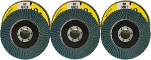 10 Pack x 115mm x 22mm Zirconium Oxide Flap Discs : Various Grades (See Listing) - Picture 1 of 9