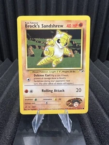 Brock's Sandshrew 71/132 - Gym Heroes Edición Ilimitada - WOTC Tarjeta Pokémon LP - Imagen 1 de 2