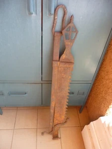 cremaillere en fer forgé ancienne art populaire dim 1.20 m - Photo 1/14