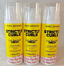 (Lot of 3) Marc Anthony Strictly Curls Curl Amplifier Cream 5 fl oz Each