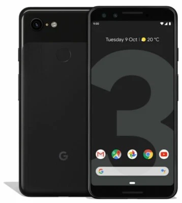 Google Pixel 3 - 64 GB - Just Black - (Unlocked)  - Very Good Condition Foto 1 de 4