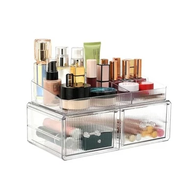 Organizador de Maquillaje Acrílico Apilable con Cajones, Perfecto para Almacenamiento de Belleza Foto 1 de 4