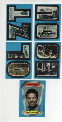 STAR WARS EMPIRE STRIKES BACK 1980 TOPPS SERIES 2 PARTIAL SET VINTAGE 5 STICKERS - Image 1 of 2
