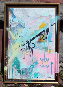 C. FANTA - PINTURA arte abstracto imagen ORIGINAL lienzo PINTURA arte acrílico nuevo - Imagen 1 de 4