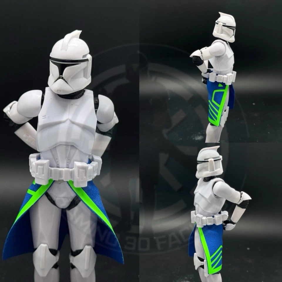 星球大战 1/12 定制逼真 Fenix Kama 克隆部队黑色系列 6 英寸 — 第 1/1 张图片