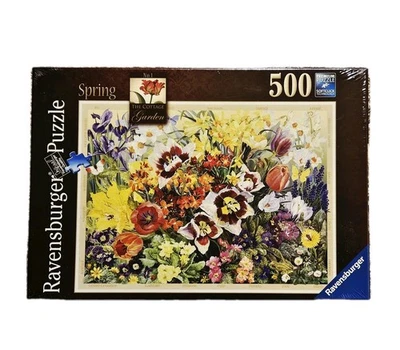Ravensburger 500 pc Spring #1 Cottage Garden Series by Searle 2015 Puzzle NEW - Image 1 of 3