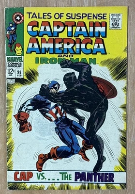 Cómics de Marvel de 1968 Tales of Suspense #98 First Capitán América vs Pantera Negra Foto 1 de 4
