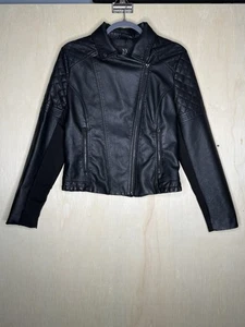 Giacca Moto New York and Company NY&Co Nera Ecopelle Donna Taglia Media - Foto 1 di 17