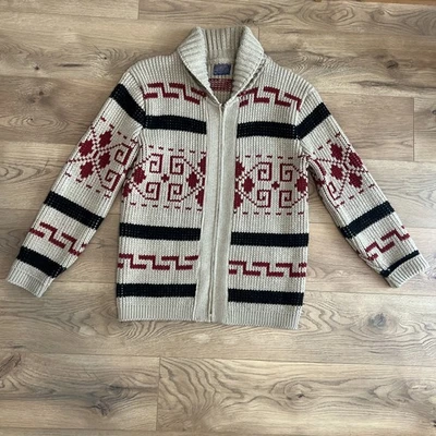 Pendleton Big Lebowski The Dude Sweater Large VTG  Wool 70s Cowichan Cardigan - Image 1 of 4