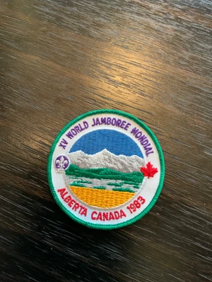 XV World Jamboree Mondial 1983 Alberta, Canada Boy Scouts Patch 3 1/2" New - Image 1 of 3