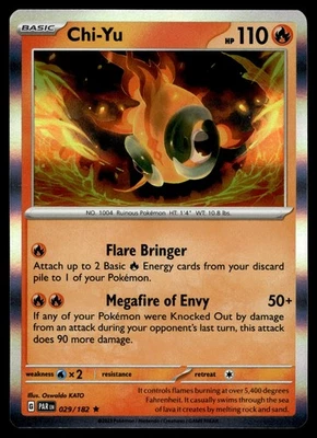 CHI-YU 029/182 RARE PARADOX RIFT POKEMON - Image 1 of 4