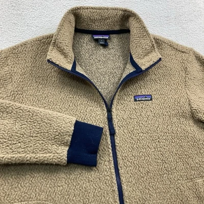 Patagonia Woolyester Fleece Jacket Mens Large Mojave Khaki Full Zip Bomber 26935 - Image 1 of 4