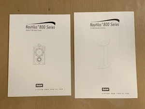 Bowers & Wilkins Nautilus 805 Owner’s manual + FS-N805 Assembly instructions - Imagen 1 de 6