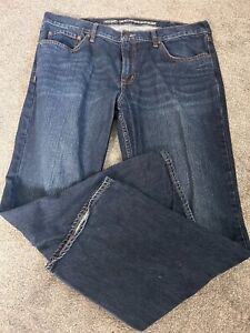 Men's Old Navy Boot cut Dark Wash Cotton Blue Jeans Size 40 x 32 Big & Tall
