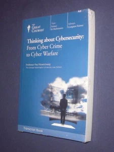 Great Courses TRANSCRIPTS  :         THINKING ABOUT CYBERSECURITY     sealed - Picture 1 of 2