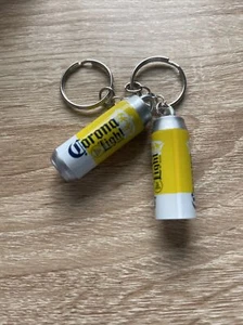 Corona Light Beer Can Keychain Yellow Label Cerveza 1.75" - Picture 1 of 3