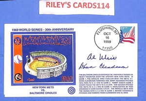 Donn Clendenon Al Weis Signed First Day Cover Autograph 1969 World Series - Picture 1 of 2