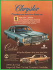 1975 imprimé canadien Chrysler publicité bleu Newport personnalisé, or Cordoba