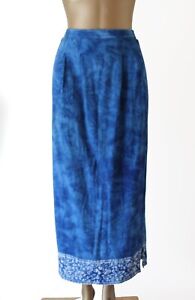 EAST Cobalt Blue Tie Dye Soft Stretch Jersey Pull On Maxi Skirt Size M Flawless