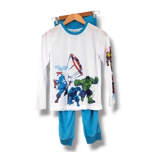 NEW Marvel Boys 2 Piece Pajama Sleep Set Hulk Captain America Size Large 10/12 - Picture 1 of 7