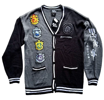 Cárdigan negro Butler manga Weston College Crests dividido niñas tallas MED/PLUS 2 Foto 1 de 4