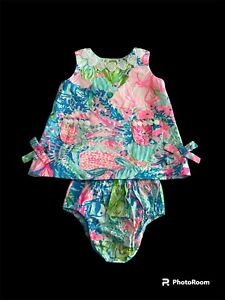 Lilly Pulitzer Shift Dress & Bloomers Size 3-6 Months