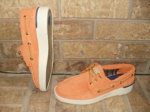 NEW SPERRY TOPSIDER BROOKS BROS CUP SUEDE LEATHER SHOE/ORANGE STS24347 MSRP $95 - Picture 1 of 5