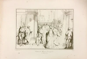 1863 INCISIONE LA CATTURA DI FRANCESCO CARMAGNOLA Viviani Gatteri - Imagen 1 de 1
