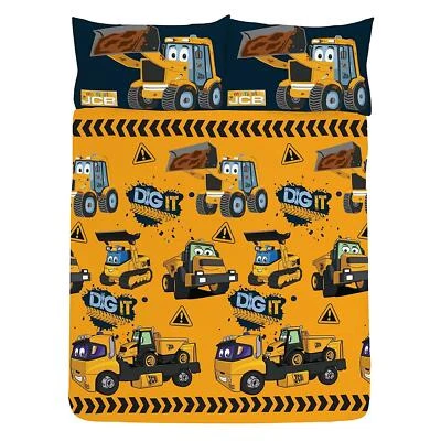 Juego de funda nórdica doble JCB Dig It 2 en 1 diseños ropa de cama para niños construcción Foto 1 de 4