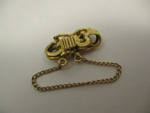 Vintage Solid 18K Gold Large Bracelet Box Clasp w/ Safety Chain Heavy 6g Rabbit - Picture 1 of 8