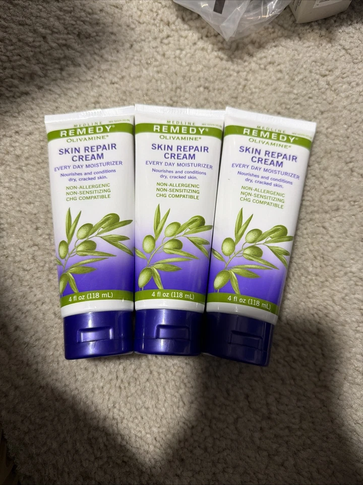 "Medline MSC094424H Remedy Olivamine Skin Repair Cream, Off White"