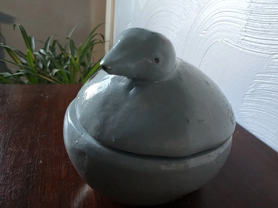 Decoración de vela de cerámica vintage con forma de paloma. Hecho en México  Foto 1 de 4