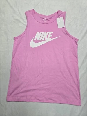 Camiseta sin mangas Nike Sportswear Icon Futura para hombre talla mediana M AR4991-621 rosa/blanco nueva Foto 1 de 4