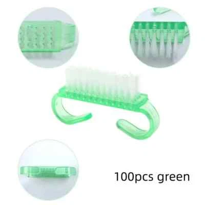 10/20/50/100pcs Handle Grip Nail Brush Fingernail Cleaning Nail Brushes Cleaner - Image 1 of 4