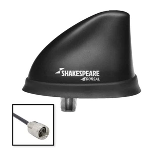 SHAKESPEARE DORSAL ANTENNA BLACK LOW PROFILE 26' RGB CABLE W/PL-259 5912-DS-VHF - Imagen 1 de 10