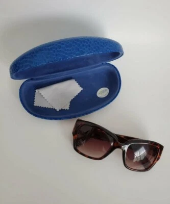LikeNew Bright Blue Croco Sunglasses Shades Protective Storage Case - Image 1 of 4