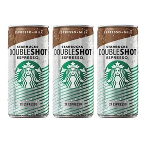 3 x 200ml Starbucks Double Shot Espresso Arabica Coffee + Milk Energy Drink - Picture 1 of 1