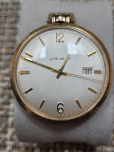 Vintage Caravelle Bulova Pocket Watch Manual Wind - Working - Picture 1 of 3
