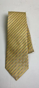 Armando Caruso Goldstreifen Krawatte handgefertigt geblümt 3" W 55" L - Bild 1 von 3