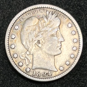 1894-S 25C Barber Quarter - Picture 1 of 2