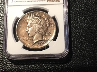 1921 peace dollar NGC Au 58 nice original gold toning - Image 1 of 4