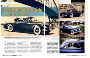 1950'S CHRYSLER CONCEPT CARS ~ GREAT 5-PAGE ARTICLE / AD - Picture 1 of 1