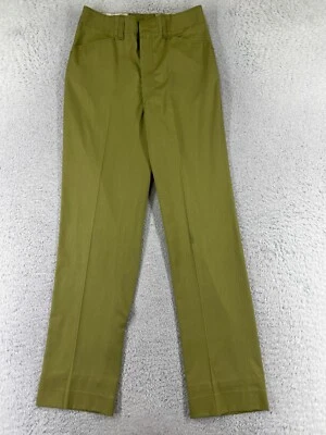 VINTAGE Boy Scouts Pants Youth 24 Green Official Uniform Twill Cargo 24x28 READ - Image 1 of 4