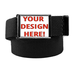 Build A Belt: Kid's Design Your Own Buckle with Your Image Includes a Web Belt - Picture 1 of 26