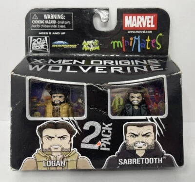 MINIMATES X-MEN 原装 LOGAN (WOLVERINE) & SABRETOOTH 漫威  — 第 1/2 张图片
