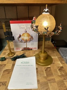 Mr. Christmas Floating Animated Tree Top Topper Santa Reindeer Globe Box Tested - Picture 1 of 5