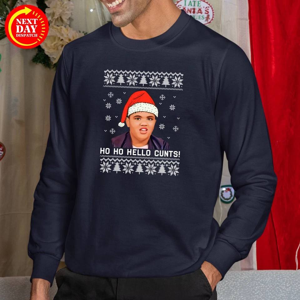 Jersey de Navidad Harvey Price Ho Ho Ho Hello You Cxnt! Trajes estampados de Navidad para hombre Foto 1 de 1