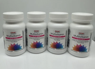 Paquete de 4 Mega Comprimidos Multivitamínicos Ultra GNC para Mujer con Descuento 90ct Ea Ver Fotos Foto 1 de 4