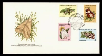 DR WHO 1983 COCOS KEELING ISLANDS AUSTRALIA FDC POLILLA/MARIPOSA COMBO $3 M61435 Foto 1 de 2